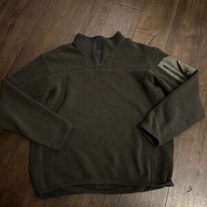 Arcteryx Men's Green  1/4 Zip Covert Pullover Polartec Fleece Sweater Size S